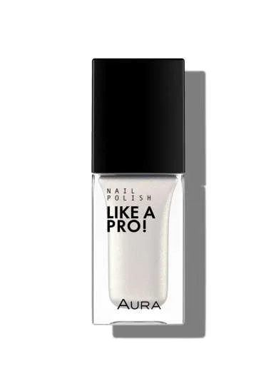 Lak za nokte Like a PRO! 101 White With Gold Shimmer 