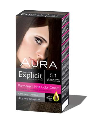 EXPLICIT BOJA ZA KOSU NEW 5.1 Light ash brown / Svetlo pepeljasto smeđa 