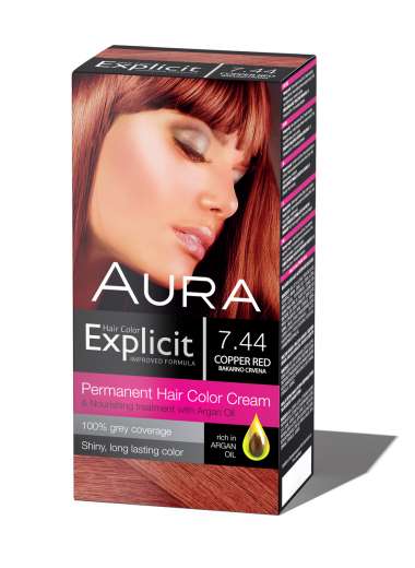 EXPLICIT BOJA ZA KOSU NEW 7.44 Copper red / Bakarno crvena 